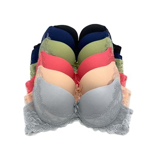 IHeyi 6-Piece Full Cup Wired Gentle Push-up Bra A/B/C