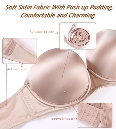DotVol Women's Multiway Convertible Push-Up Bra