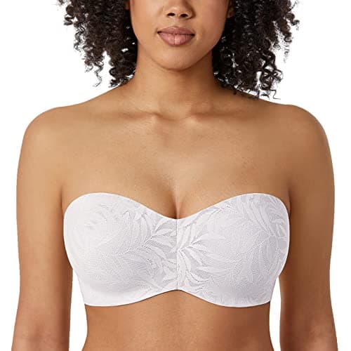 AISILIN Plus Size Big Bust Minimizer Lace Bandeau Bra