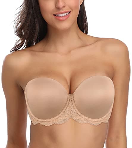 HACI Women's Plus Size Multiway Strapless Underwire Bra