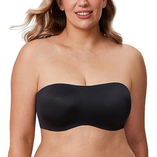 AISILIN Plus Size Strapless Underwire Bandeau Bra Support