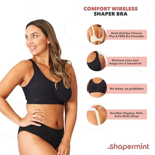 Women's Shapewear Bras - Compression, Wirefree, Stretchable