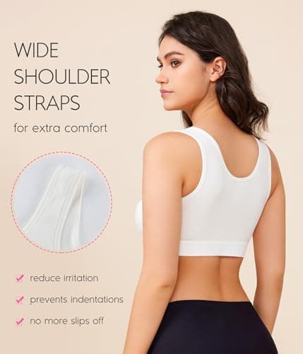 Brabic Full Coverage Post-Surgery Bras for Women with Front Closure