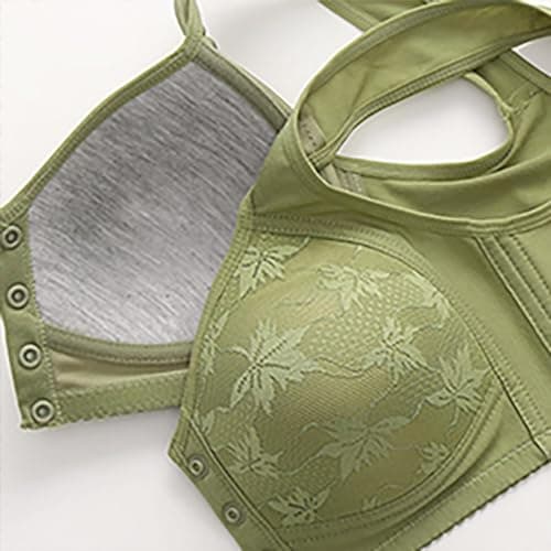 Comfortable No-Wire Bras for Older Women with Front Snap Closure