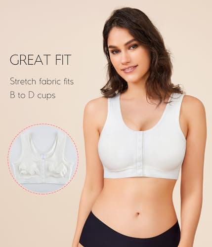 Brabic Full Coverage Post-Surgery Bras for Women with Front Closure