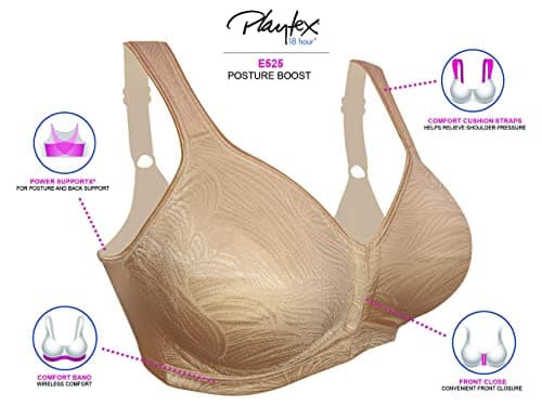 PLAYTEX Women's 18 Hour Wirefree Back Support Bra for Posture