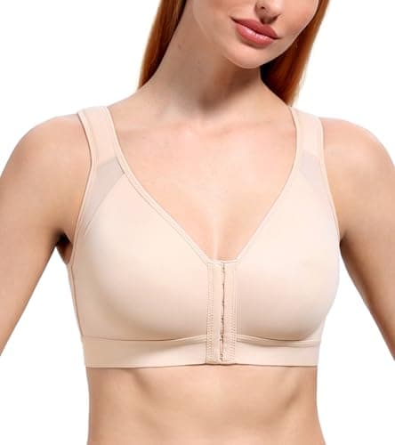 HACI Women's Posture Support Front Closure Wireless Bra