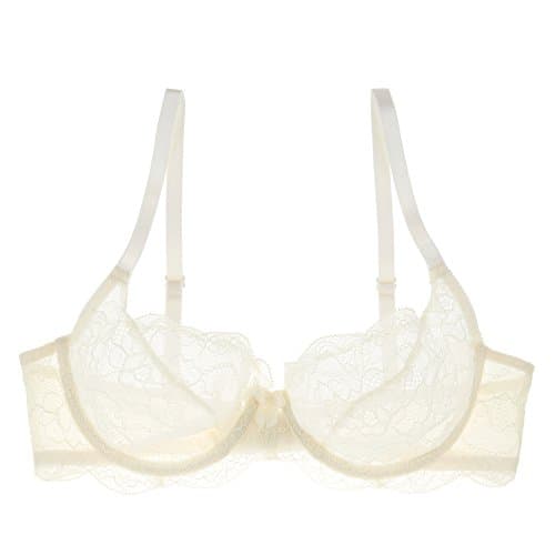 Undies.com Women's Microfiber Lace Underwire Balconette Bra