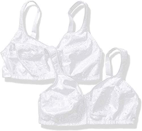 JUST MY SIZE Women's Easy-On Front-Close Wirefree Bra MJ1107