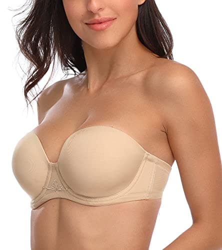 HACI Full Figure Plus Size Underwire Strapless Red Carpet Bra