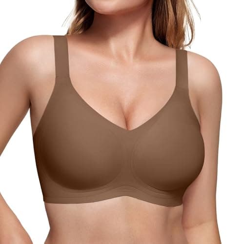 Vertvie Women's Wireless Push-Up Sports Bra with Underarm Smoothing
