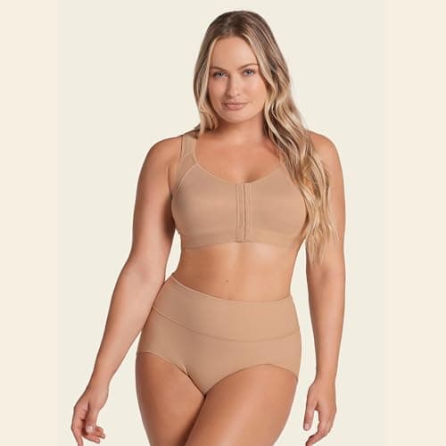 Leonisa Posture Corrector Bra for Women Full Coverage Wireless Front Closure