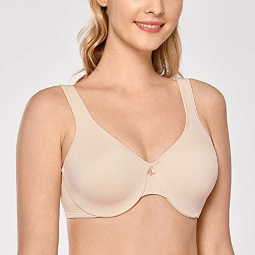 DELIMIRA Plus Size Minimizer Underwire Bra for Smooth Coverage