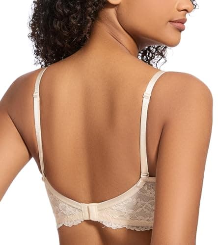 Arm Ma Low Cut Padded Push Up Plunge Bralette Underwire