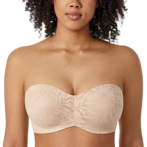 AISILIN Plus Size Big Bust Minimizer Lace Bandeau Bra