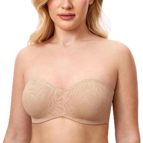AISILIN Plus Size Big Bust Minimizer Lace Bandeau Bra