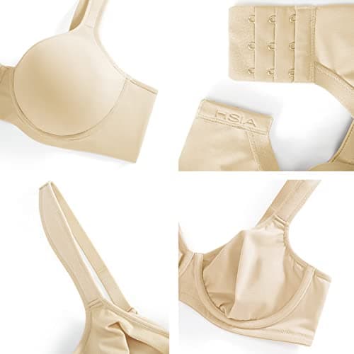HSIA Women's Push Up Underwire Bra - Full Coverage & Padded for Heavy Breasts