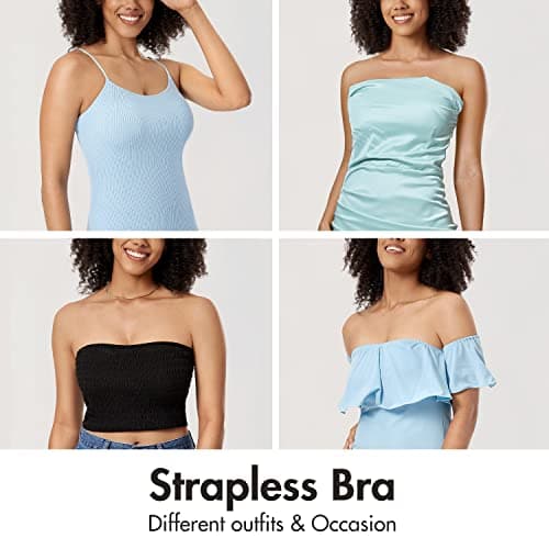 Delimira Women's Strapless Silicone-Free Minimizer Plus Size Bra