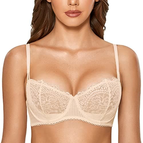 Sexy Lace Plus Size Balconette Bra for Women