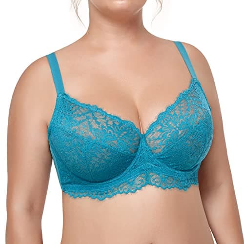 HSIA Minimizer Bra for Plus Size Women - Full Coverage Lace with Underwire