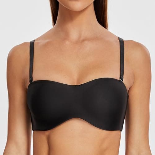 MELENECA Women's Underwire Strapless Bra for Large Bust Minimizer