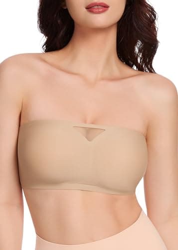 HBselect Seamless Non-Slip Silicone Padded Bandeau Bralette