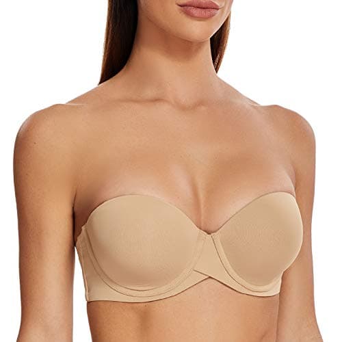 MELENECA Women's Stay Put Padded Cup Underwire Push-Up Bra