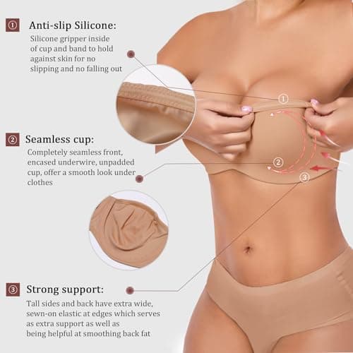 DotVol Women's Seamless Underwire Minimizer Bra for Large Bust
