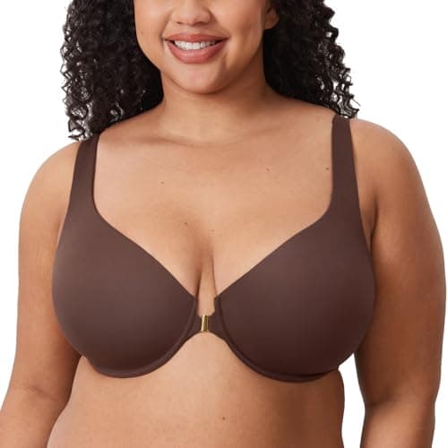 DELIMIRA Confishape Plus Size Front Closure Underwire Bra