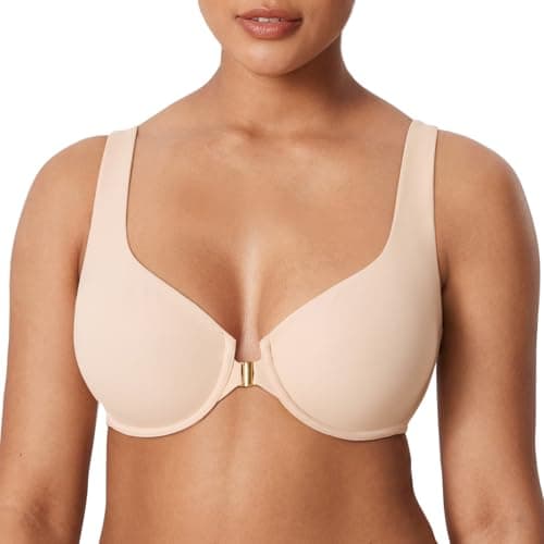 DELIMIRA Confishape Plus Size Front Closure Underwire Bra