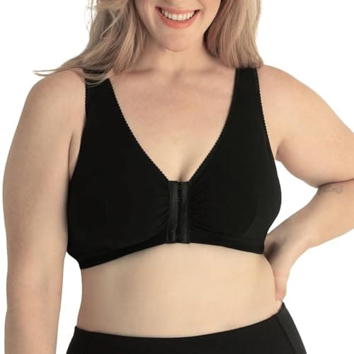 LEADING LADY Women's Cotton Front-Closure Leisure Bra