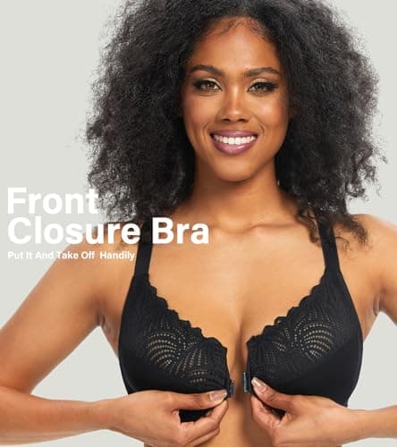 Women's Front Closure Underwire Lacy T-Shirt Bras