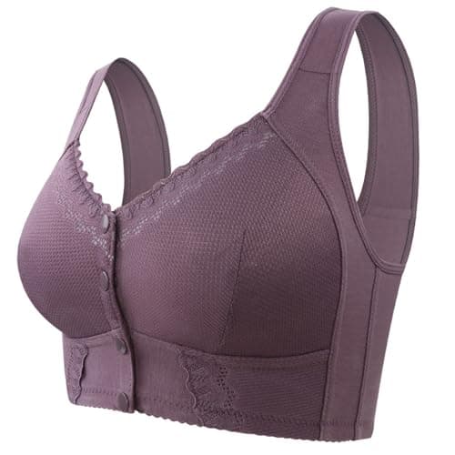FHTECO Thin Cup Wireless Bras for Older Women