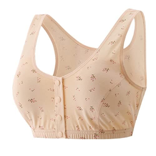 MIXZONES 3-Pack Floral Wirefree Bra for Mom and Grandma