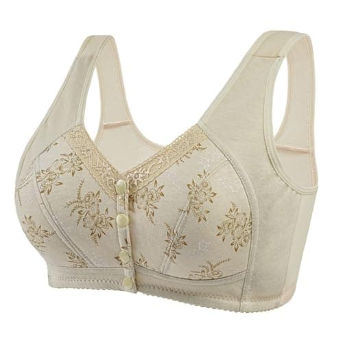 Comfortable Wireless Push Up Bralette for Women | Plus Size Seamless Cotton Snap Lace Bra