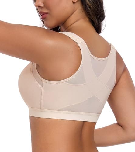 HACI Women's Front Closure Posture Bra Full Coverage Back Support Everyday Wireless Comfy Unpadded Cup for Fat Girls
| HACI Women's Front Closure Posture Bra Full Coverage Back Support Everyday Wireless Comfy Unpadded Cup for Slim Legs
| HACI Women'