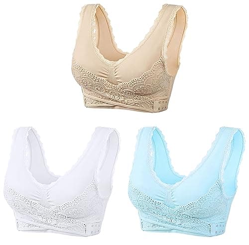 Hnodov 3 Pack Kendally Bra, Kendally Comfy Corset Bra