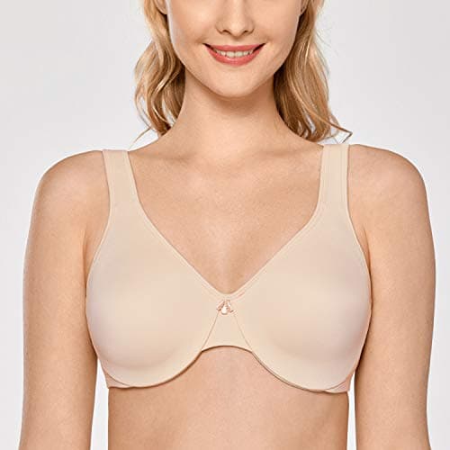 DELIMIRA Plus Size Minimizer Underwire Bra for Smooth Coverage