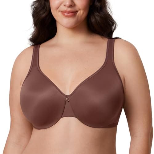 DELIMIRA Plus Size Minimizer Underwire Bra for Smooth Coverage