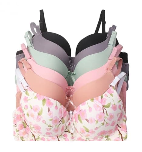 IHeyi 6-Piece Full Cup Wired Gentle Push-up Bra A/B/C