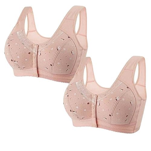 Hnodov Glamorette Snap Front Bra for Older Women