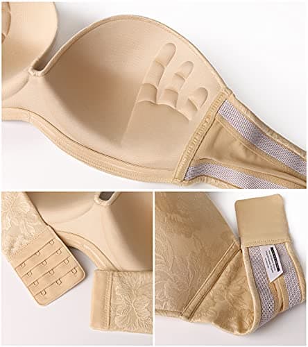 HACI Women's Anti-Slip Push-Up Bra - Wirefree Lift Support