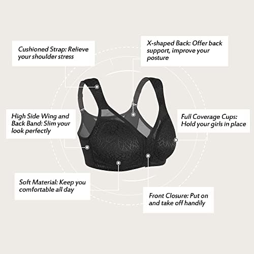 HACI Front Closure Posture Support Bra Back Support Everyday