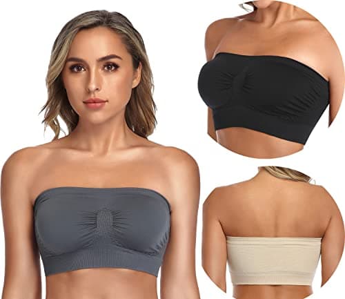 Angoool Wireless Slip-On Bralette with Silicone Bandeau Tops