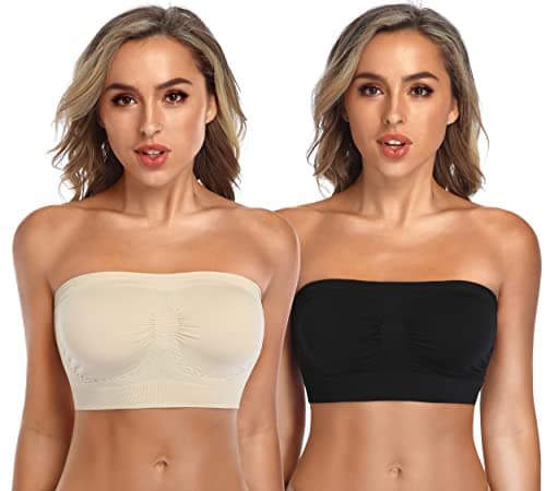 Angoool Wireless Slip-On Bralette with Silicone Bandeau Tops