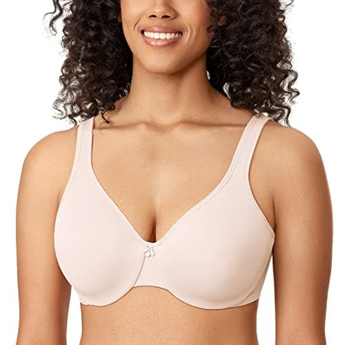 DELIMIRA Plus Size Minimizer Underwire Bra for Smooth Coverage