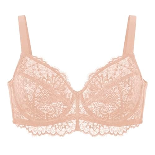 HSIA Minimizer Bra for Plus Size Women - Full Coverage Lace with Underwire