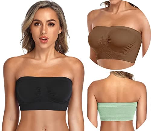 Angoool Wireless Slip-On Bralette with Silicone Bandeau Tops