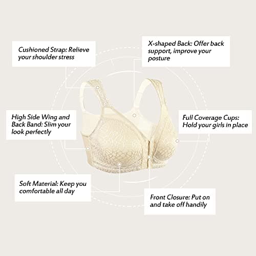 HACI Front-Closure Posture Support Bra for Everyday Comfort