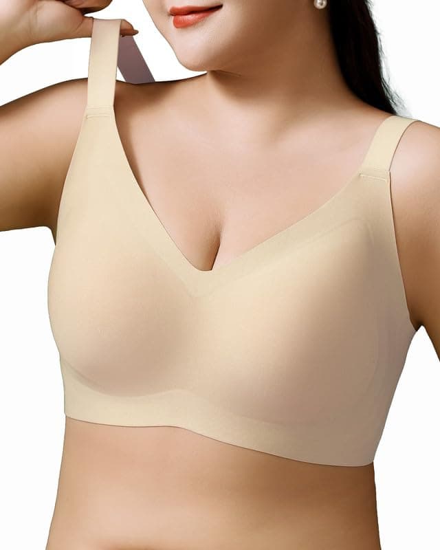 Airsong Plus Size Minimizer Bra 34B-42E Wireless Padded Bralette